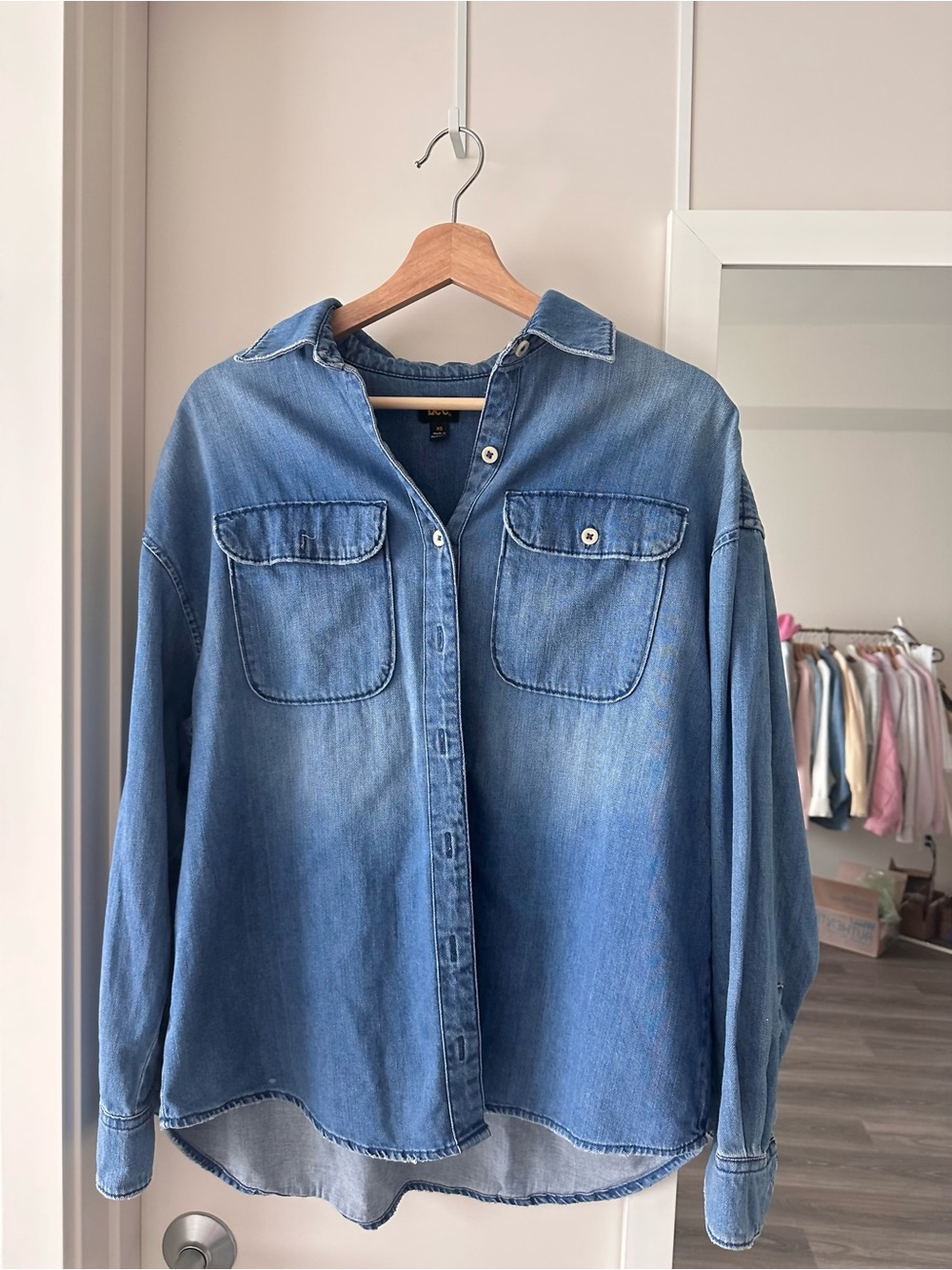 Free People Lee Frontier Classic Denim Shirt Jacket